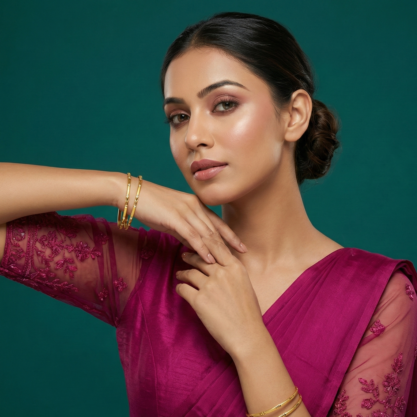 diya 18kt gold plated bangles
