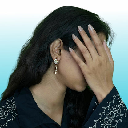 Peacock Royale Rose Gold Plated Earrings