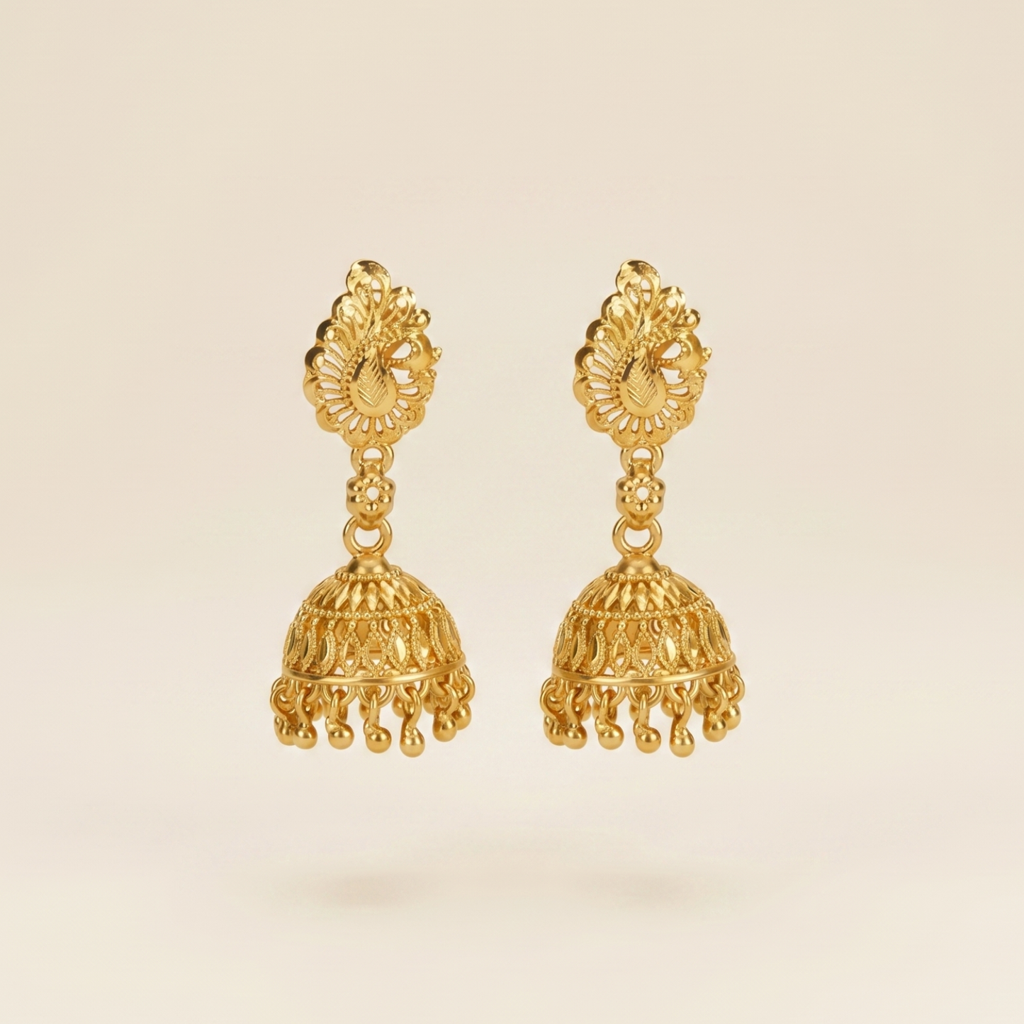 pehal 18k gold plated jhumkas