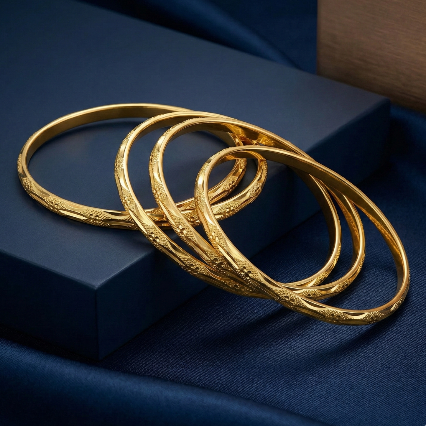 kritika 18kt gold plated bangles