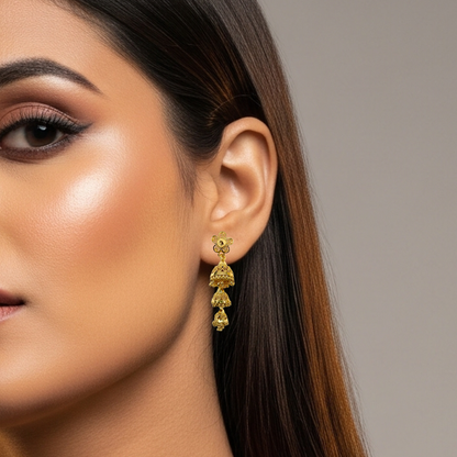 Jasmine Gold Plated Jhumkas