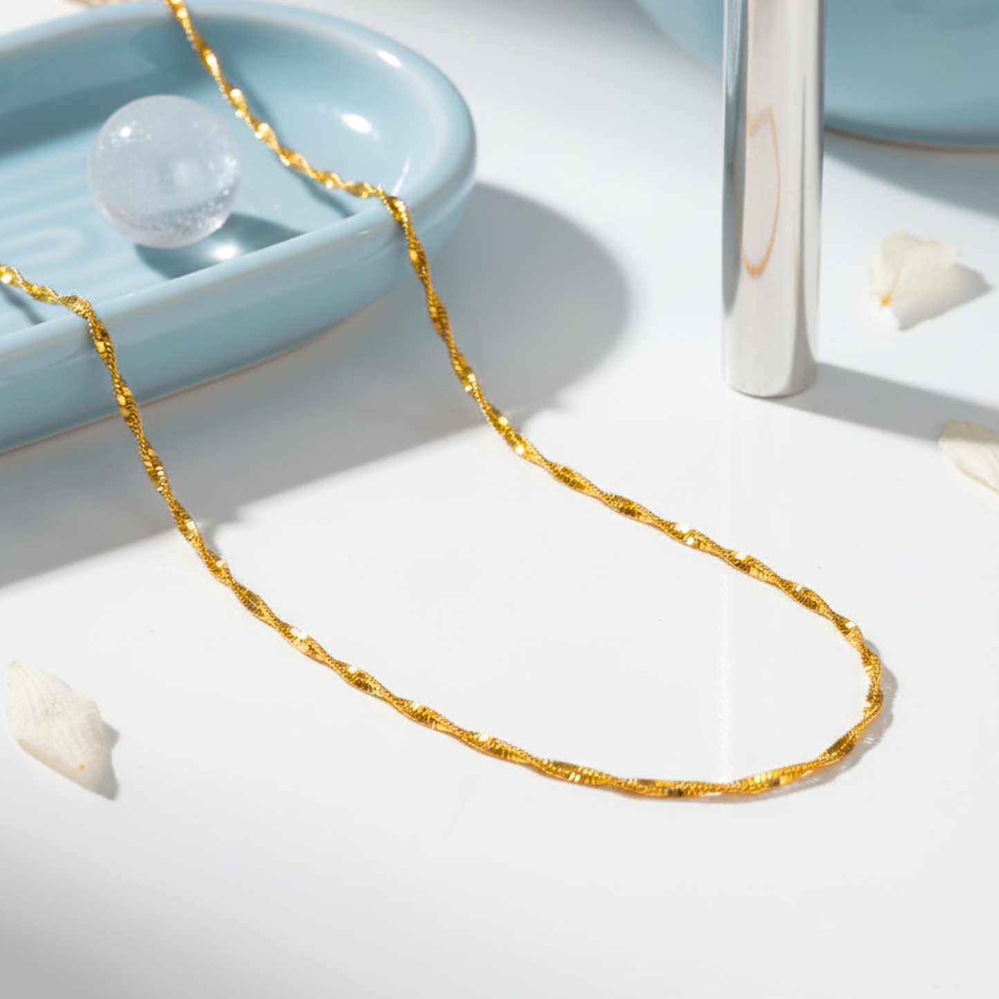 royal twist gold-plated rope chain
