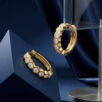 Celestial Gold Plated Hoops