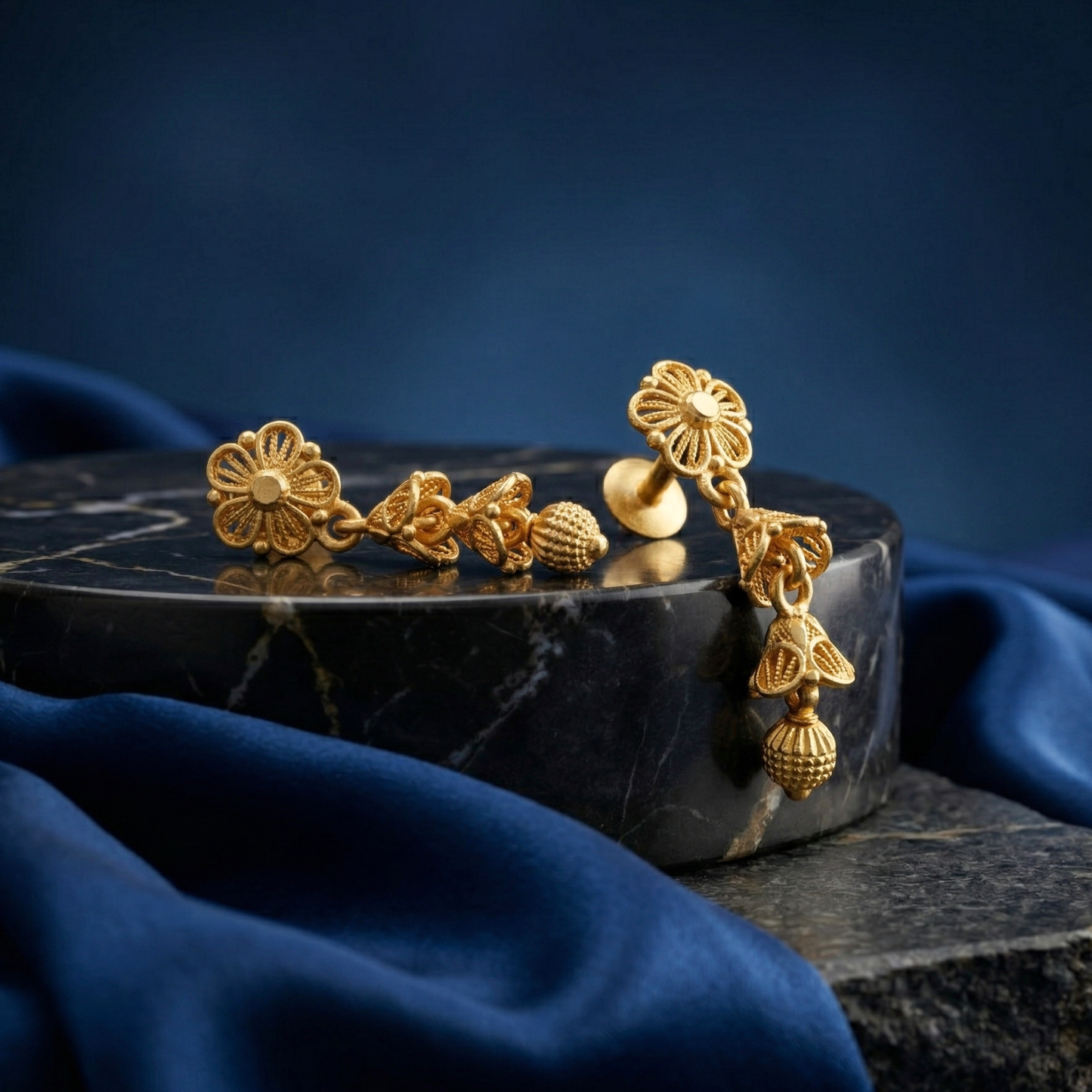 prabha 18k gold plated jhumkas