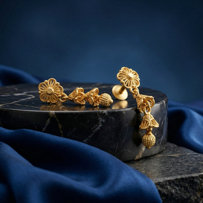 Prabha 18K Gold Plated Jhumkas