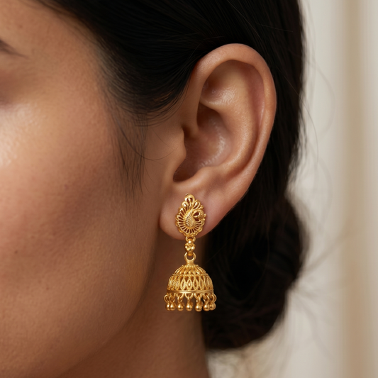 Pehal 18K Gold Plated Jhumkas