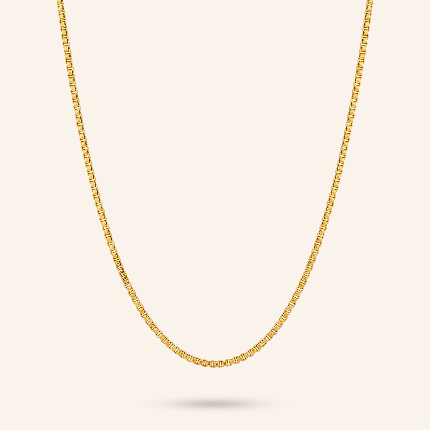 royal edge 18k gold-plated box chain