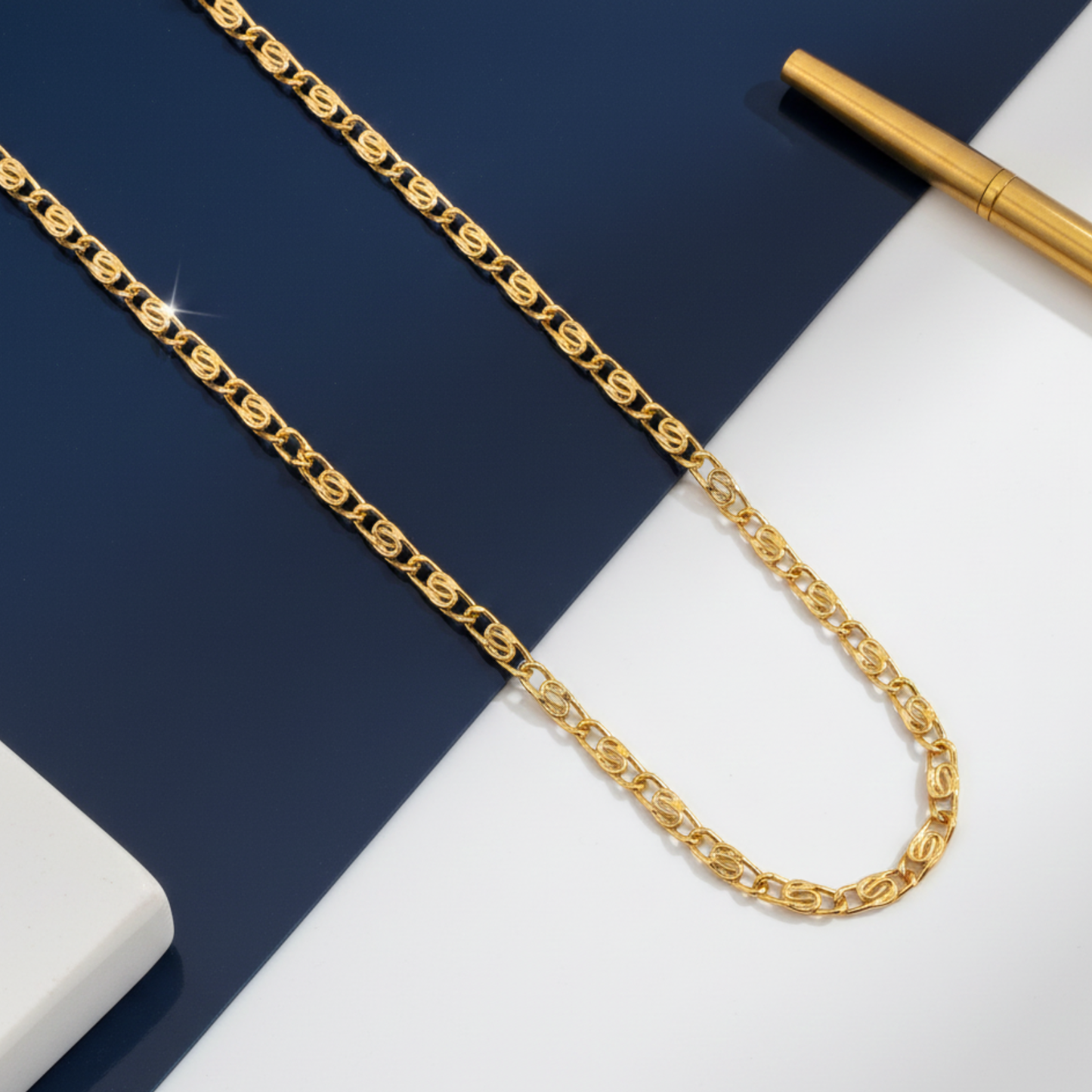 golden valor gold-plated figaro chain