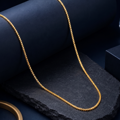 Royal Edge 18K Gold-Plated Box Chain