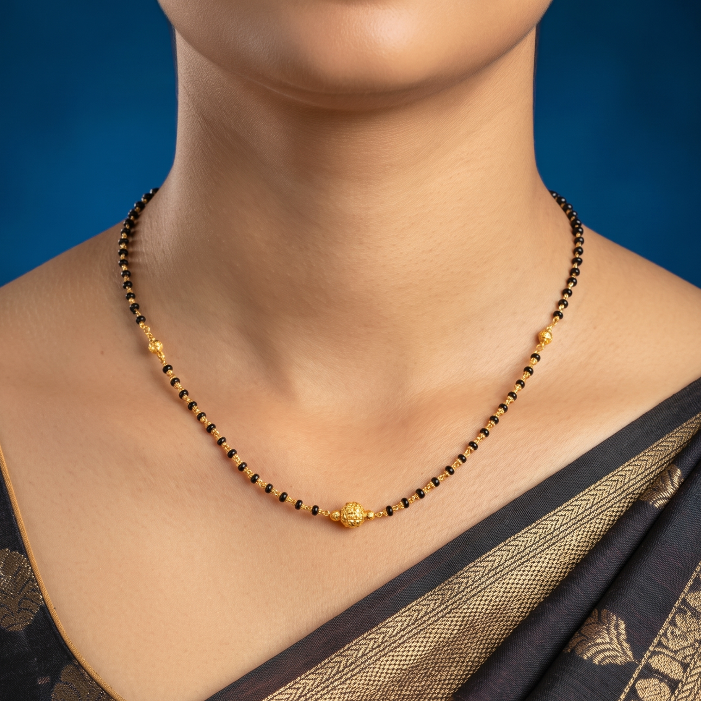 sole 18k gold plated mangalsutra