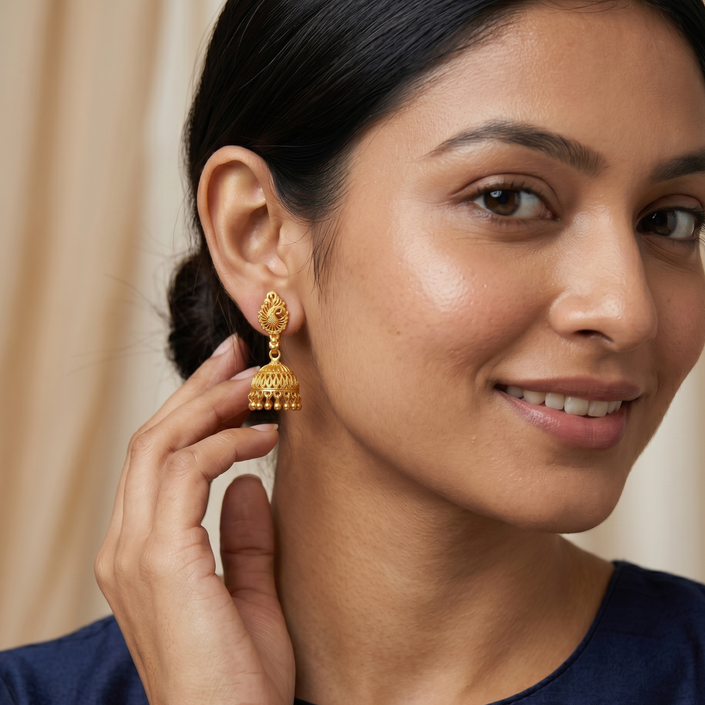 pehal 18k gold plated jhumkas