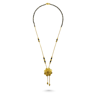 Serene Petal 18 KT Thick Gold Plated Mangalsutra