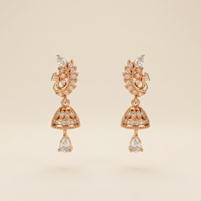 Mayura 18K Rose Gold Plated Jhumkas