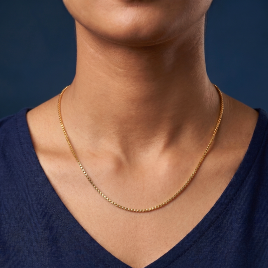 Royal Edge 18K Gold-Plated Box Chain