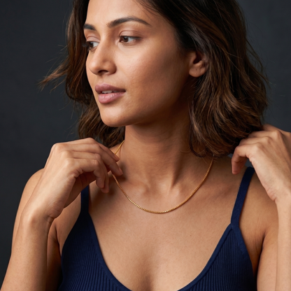 Royal Edge 18K Gold-Plated Box Chain