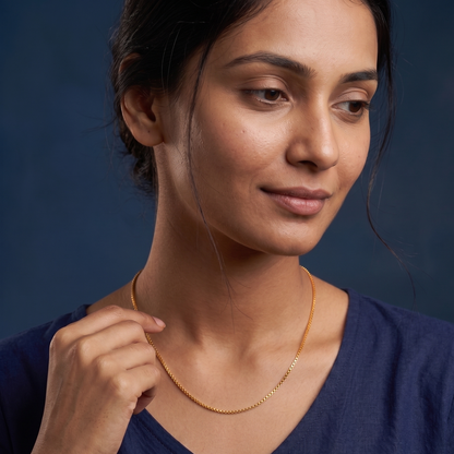 Royal Edge 18K Gold-Plated Box Chain