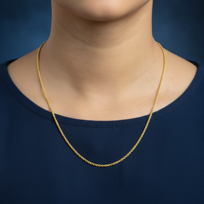 Twilight Twist Gold-Plated Rope Chain
