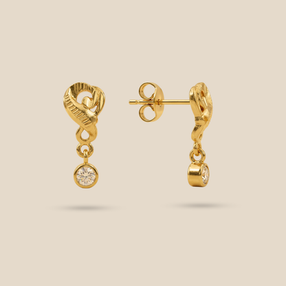 Sparsha Drop Gold Plated Earrings