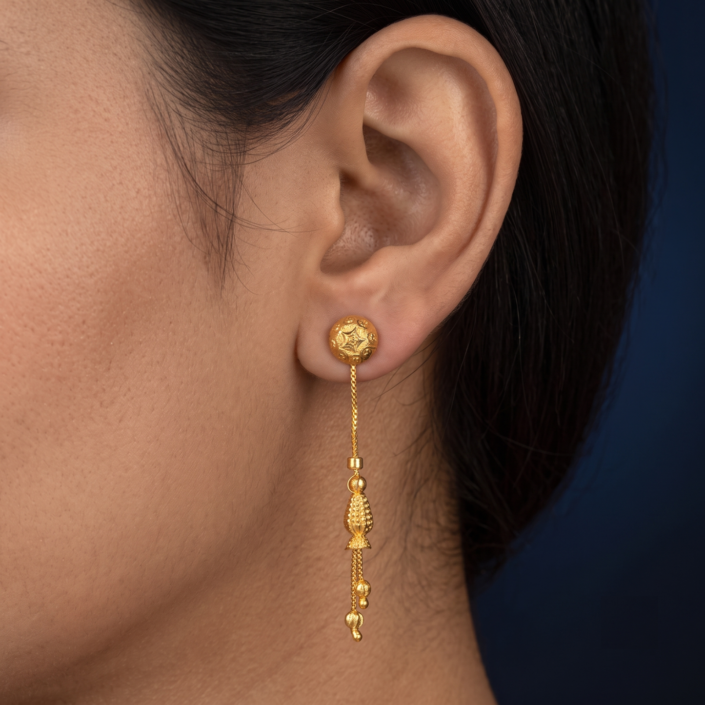 kanika 18k gold plated sui dhaga earrings