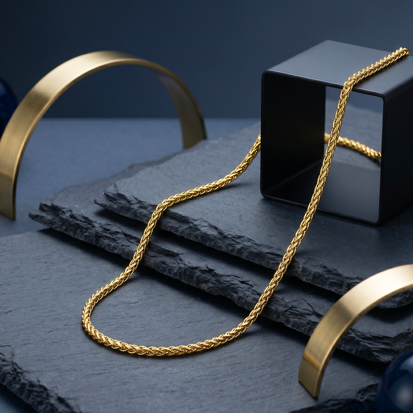 regal braid 18k gold-plated chain