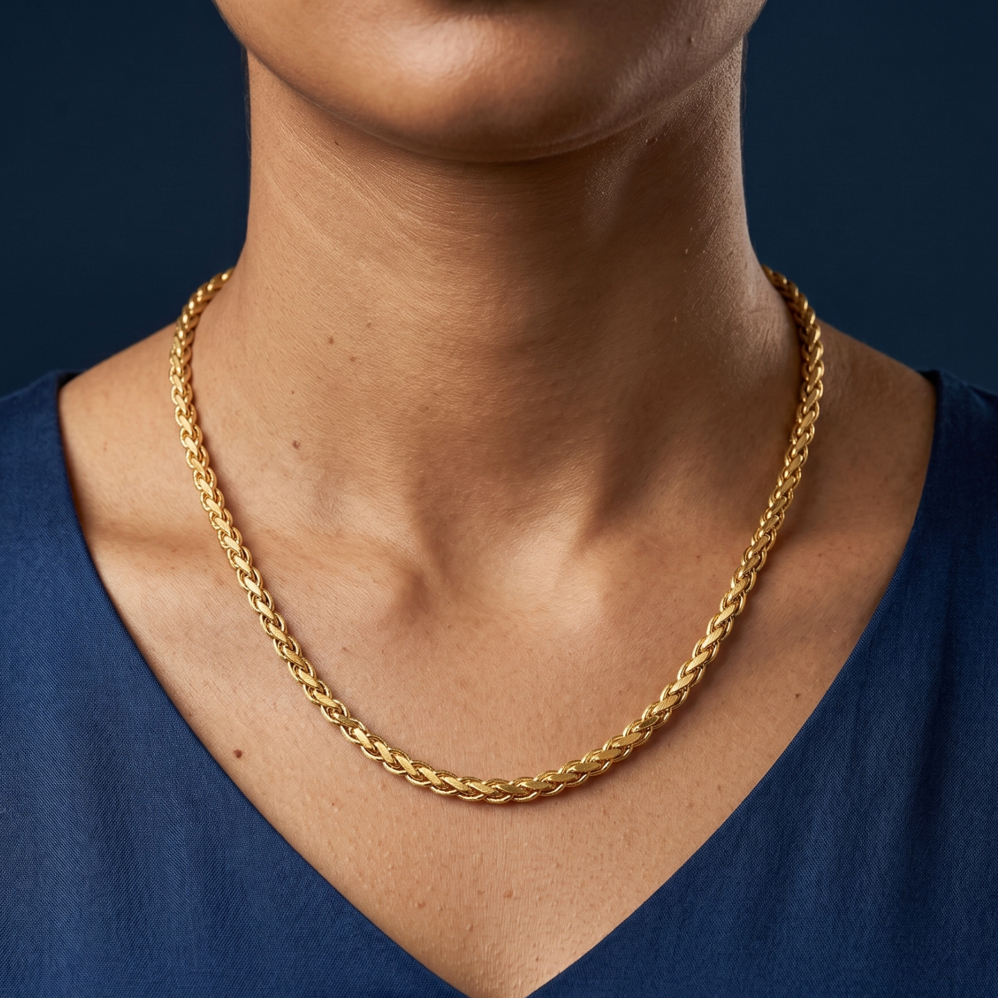 regal braid 18k gold-plated chain