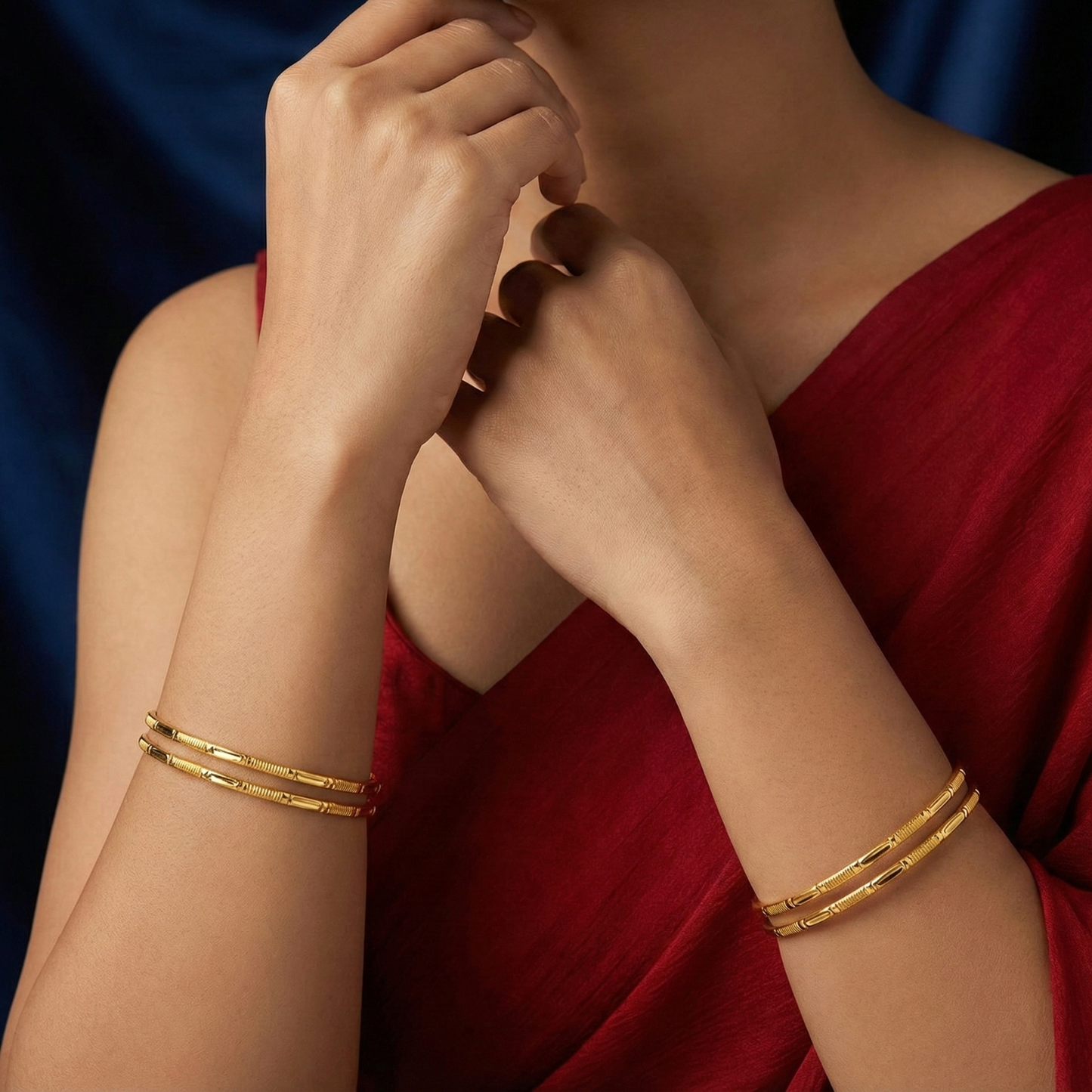 anaya 18kt gold plated bangles