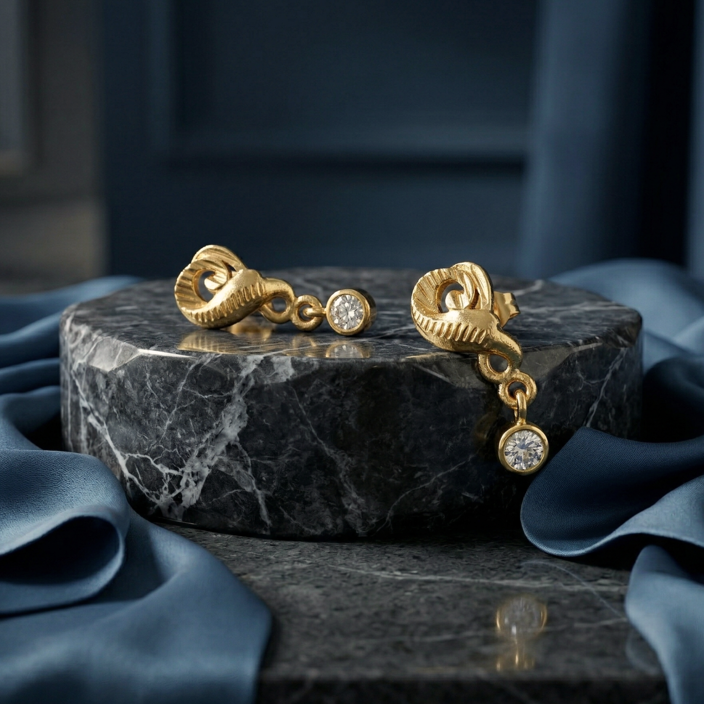 sparsha drop gold plated earrings
