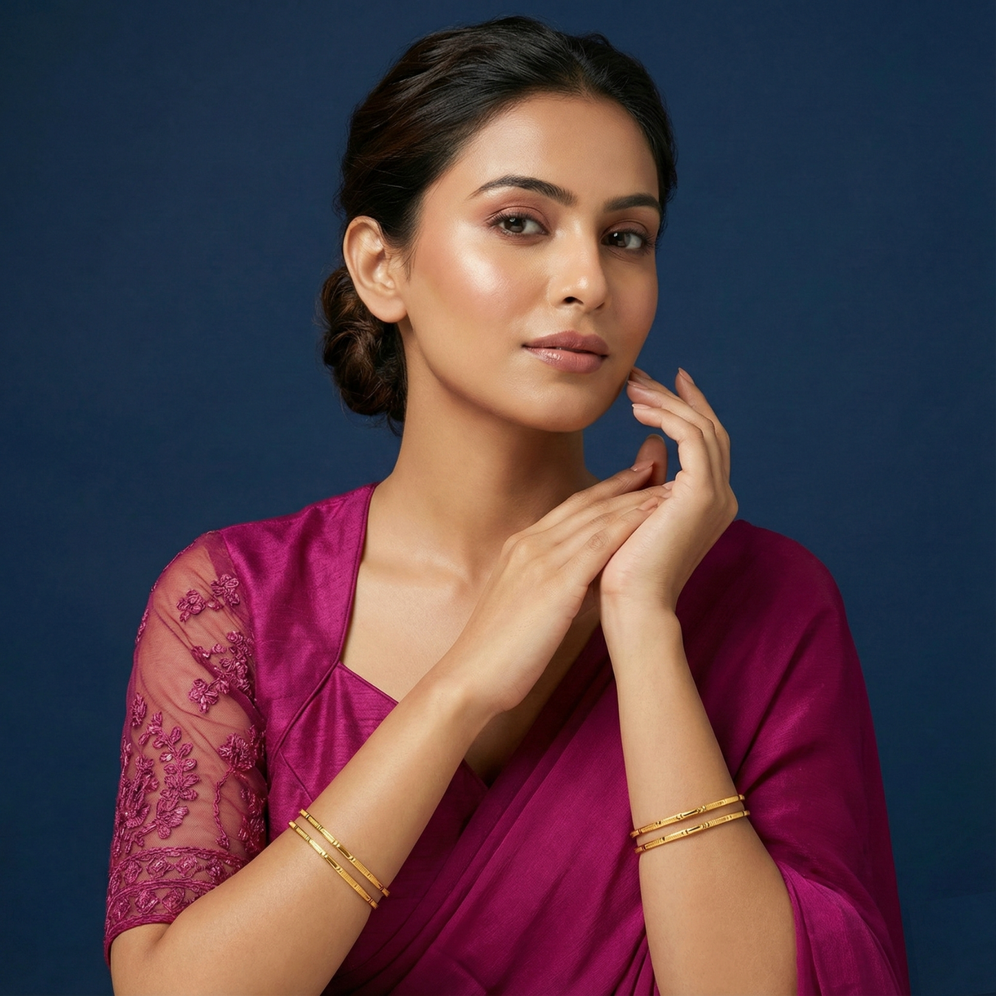 anaya 18kt gold plated bangles