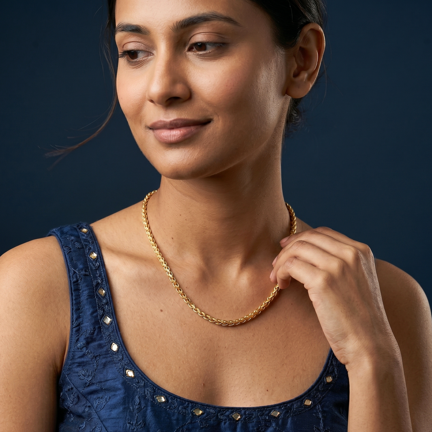 regal braid 18k gold-plated chain
