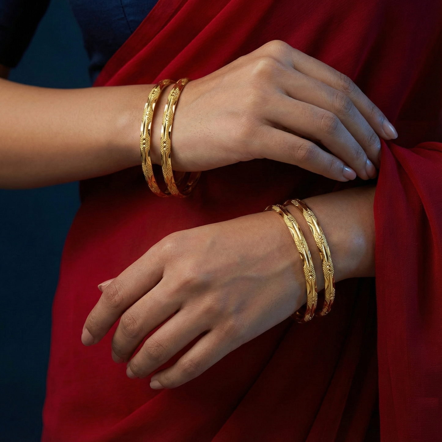 kritika 18kt gold plated bangles
