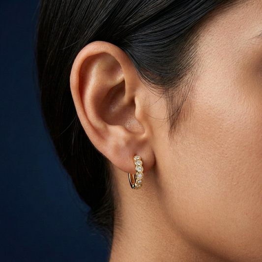Celestial 18K Gold Plated Hoops