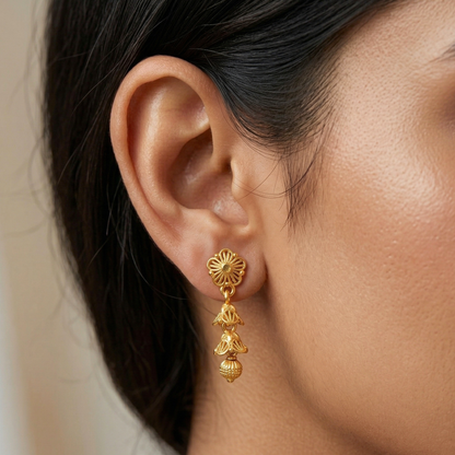 Prabha 18K Gold Plated Jhumkas