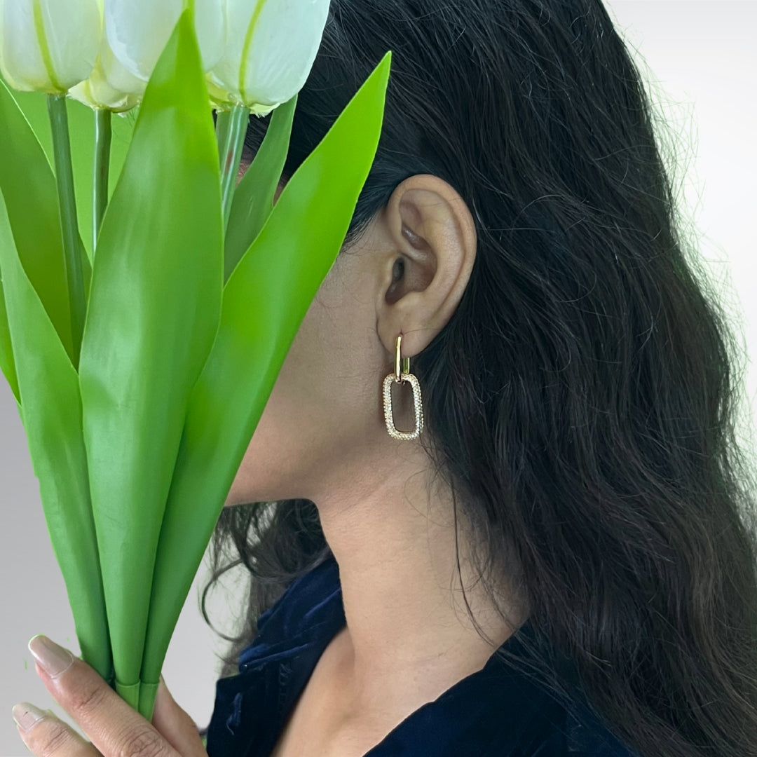 looplight rose gold plated earrings