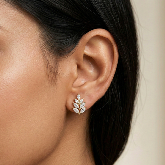 Petal Ascent 18K Gold Plated Studs