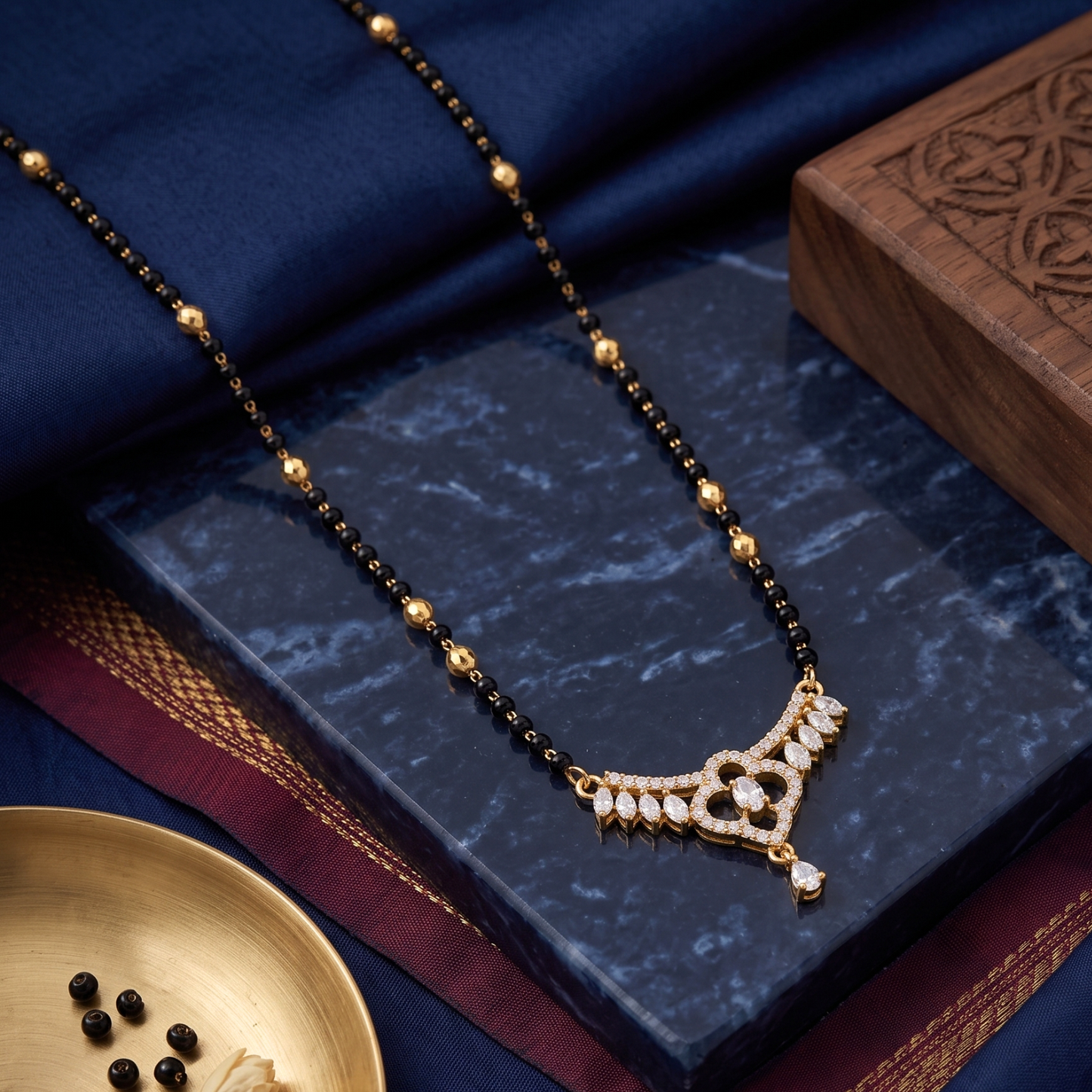 royal vows 18k gold plated mangalsutra