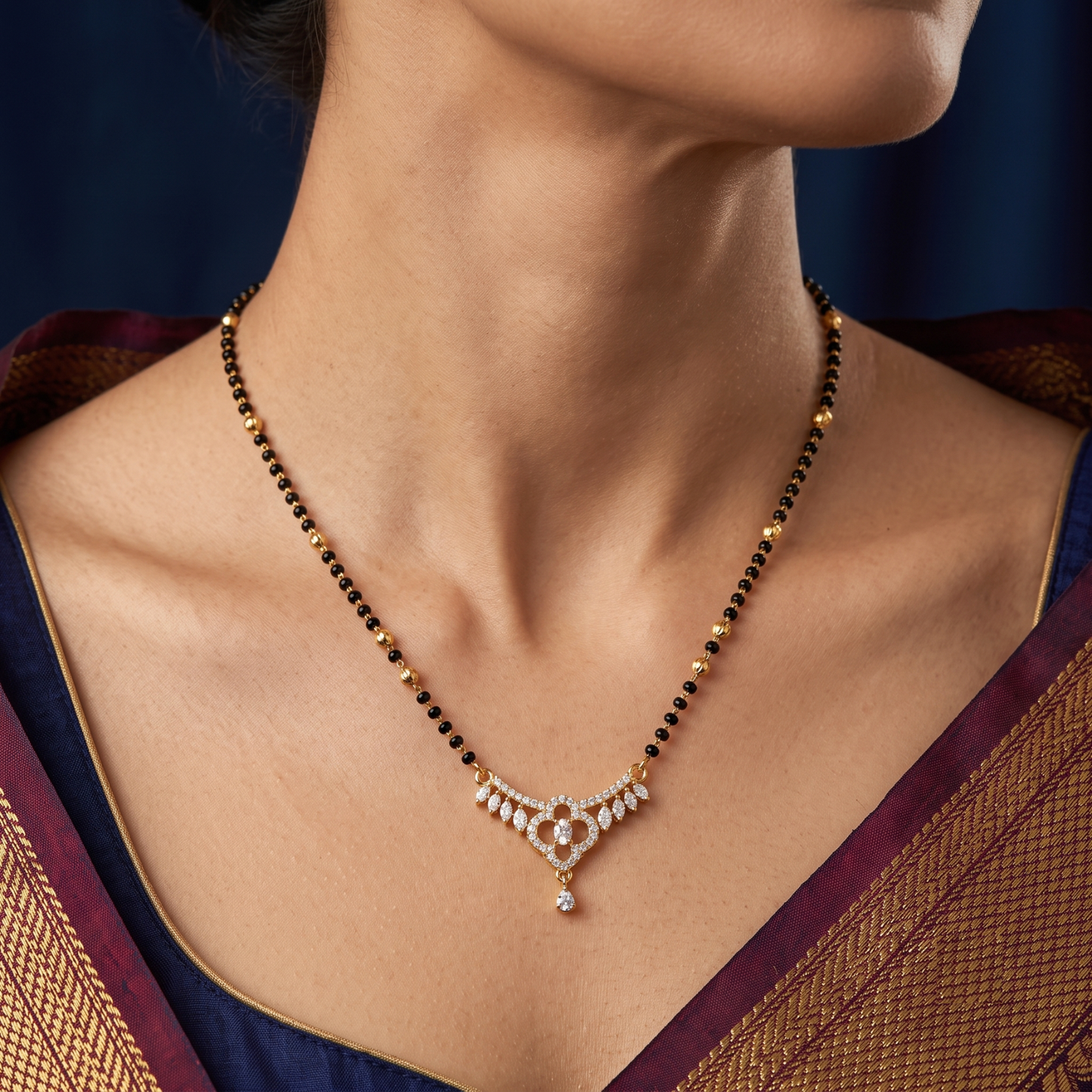 royal vows 18k gold plated mangalsutra