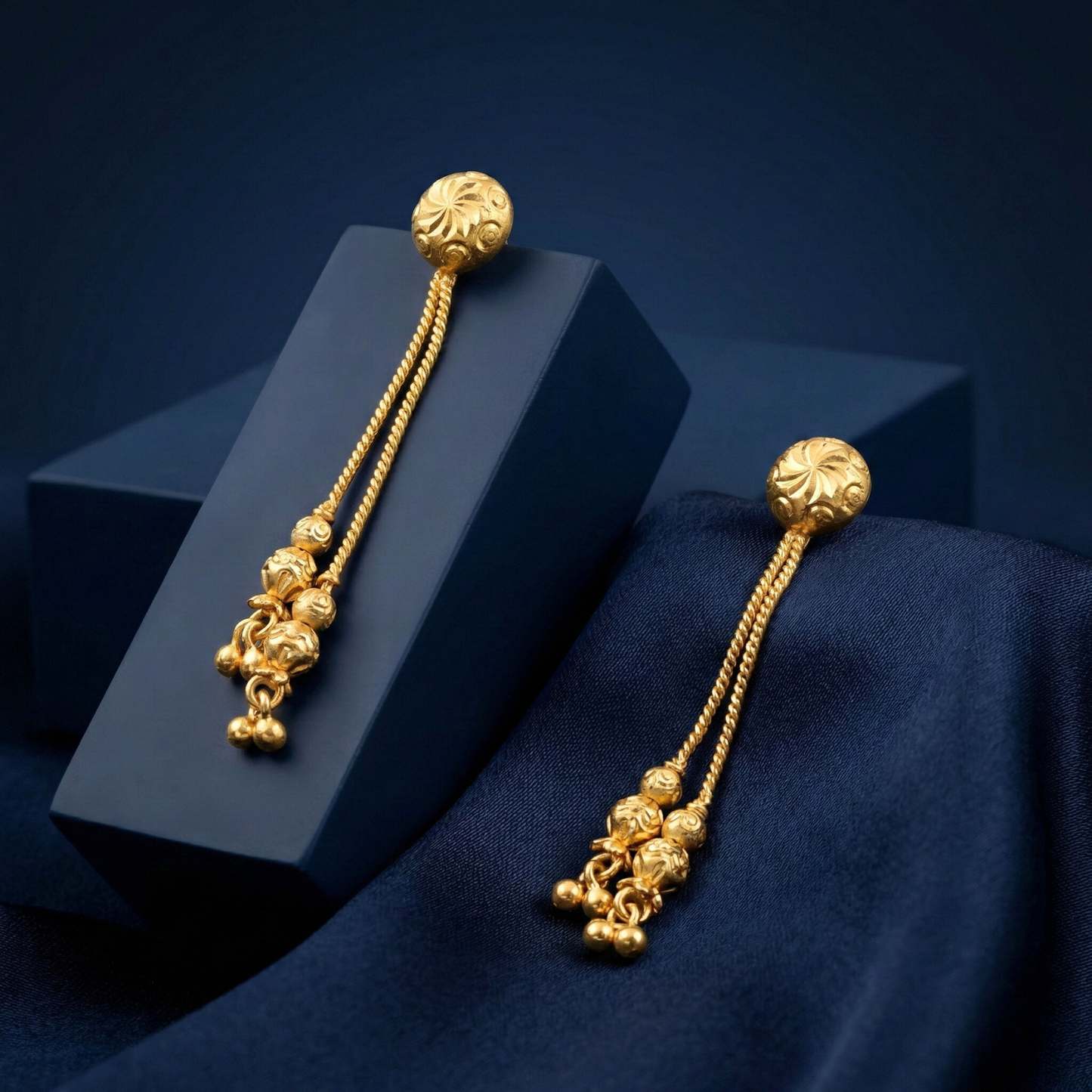 ghungroo sui dhaga earrings