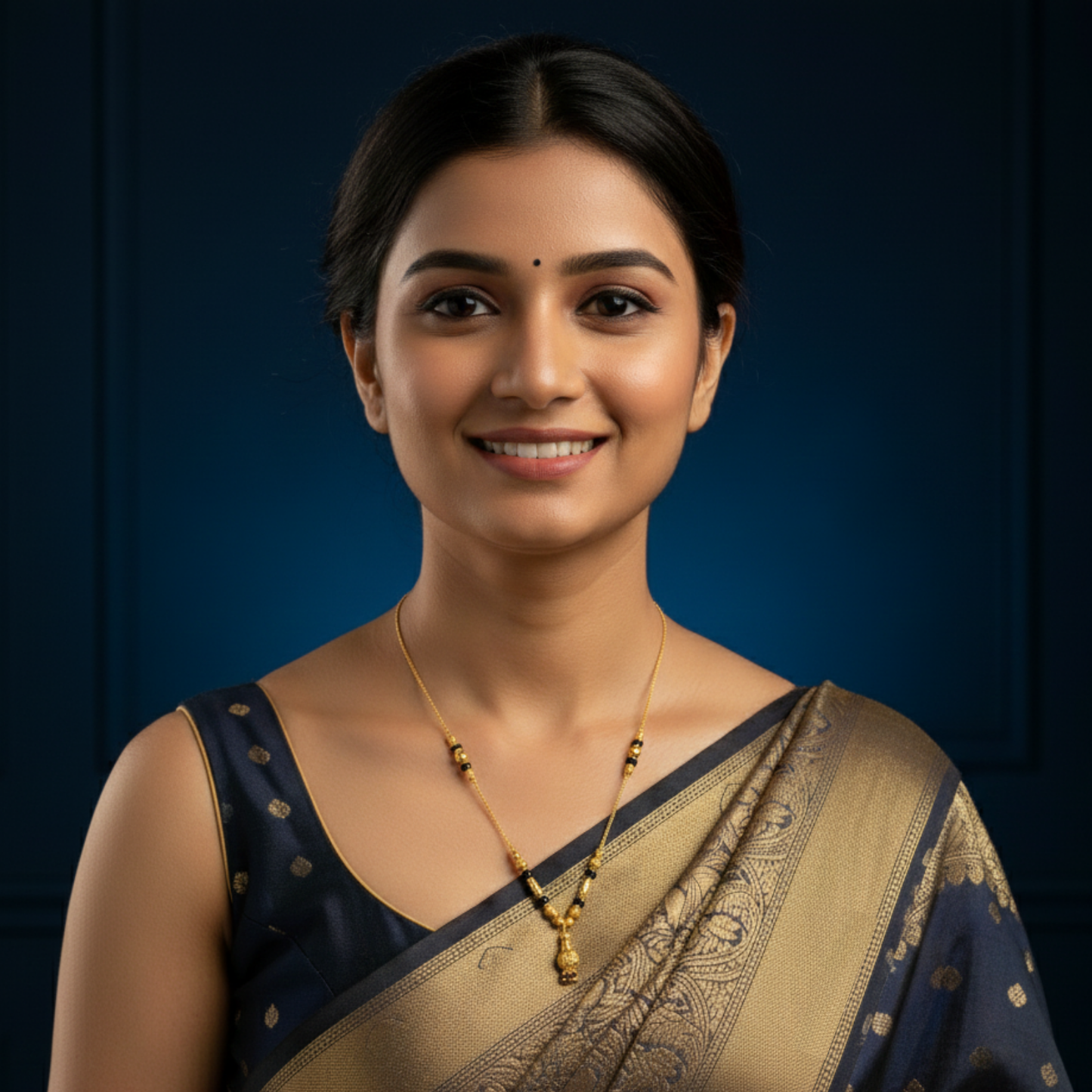dharini 18 kt thick gold plated mangalsutra