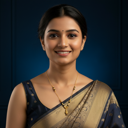 Dharini 18 KT Thick Gold Plated Mangalsutra
