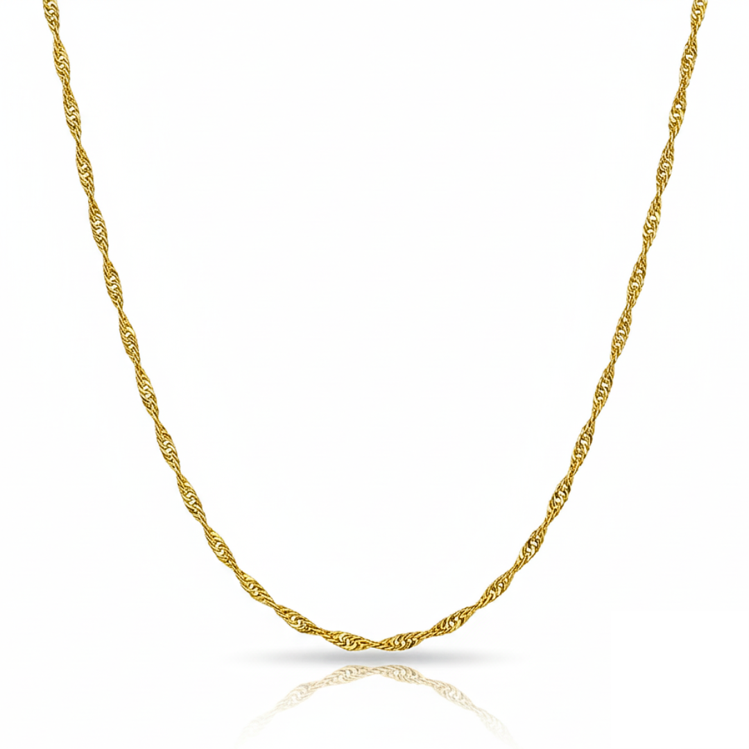 velora fine twist gold-plated chain