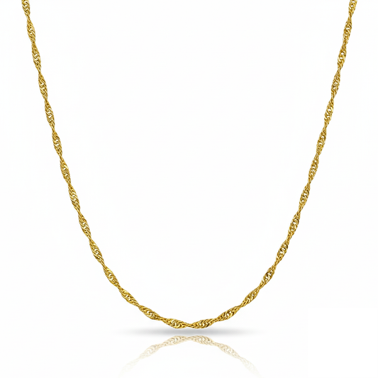 Velora Fine Twist Gold-Plated Chain