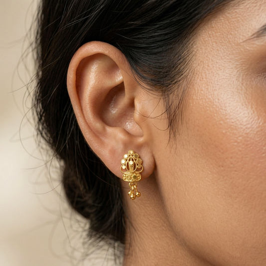Rani Sinhasan 18K Gold Plated Earrings 