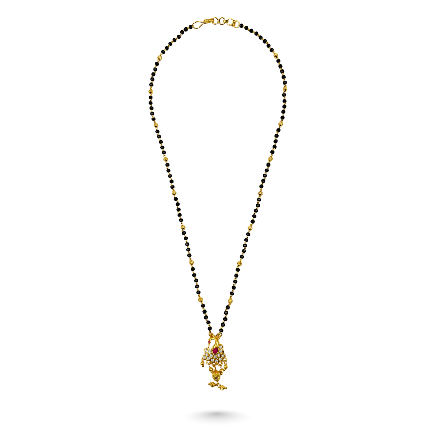 peacock grace 18 kt thick gold plated mangalsutra
