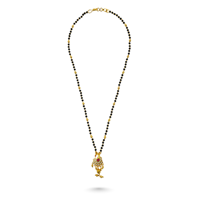 Peacock Grace 18 KT Thick Gold Plated Mangalsutra