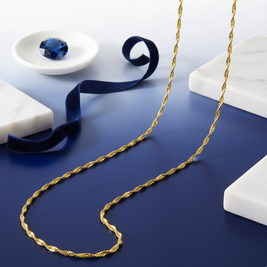 velora fine twist gold-plated chain