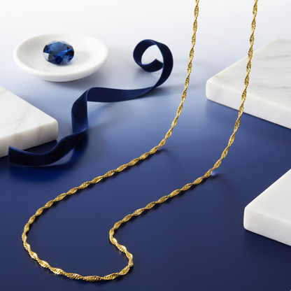 Velora Fine Twist Gold-Plated Chain