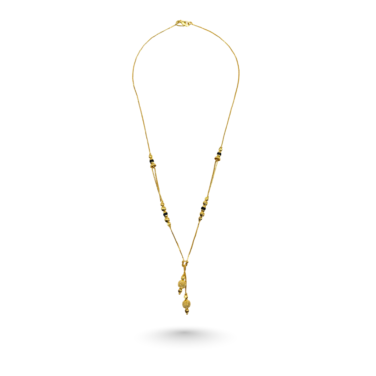 flowing grace 18 kt thick gold plated mangalsutra