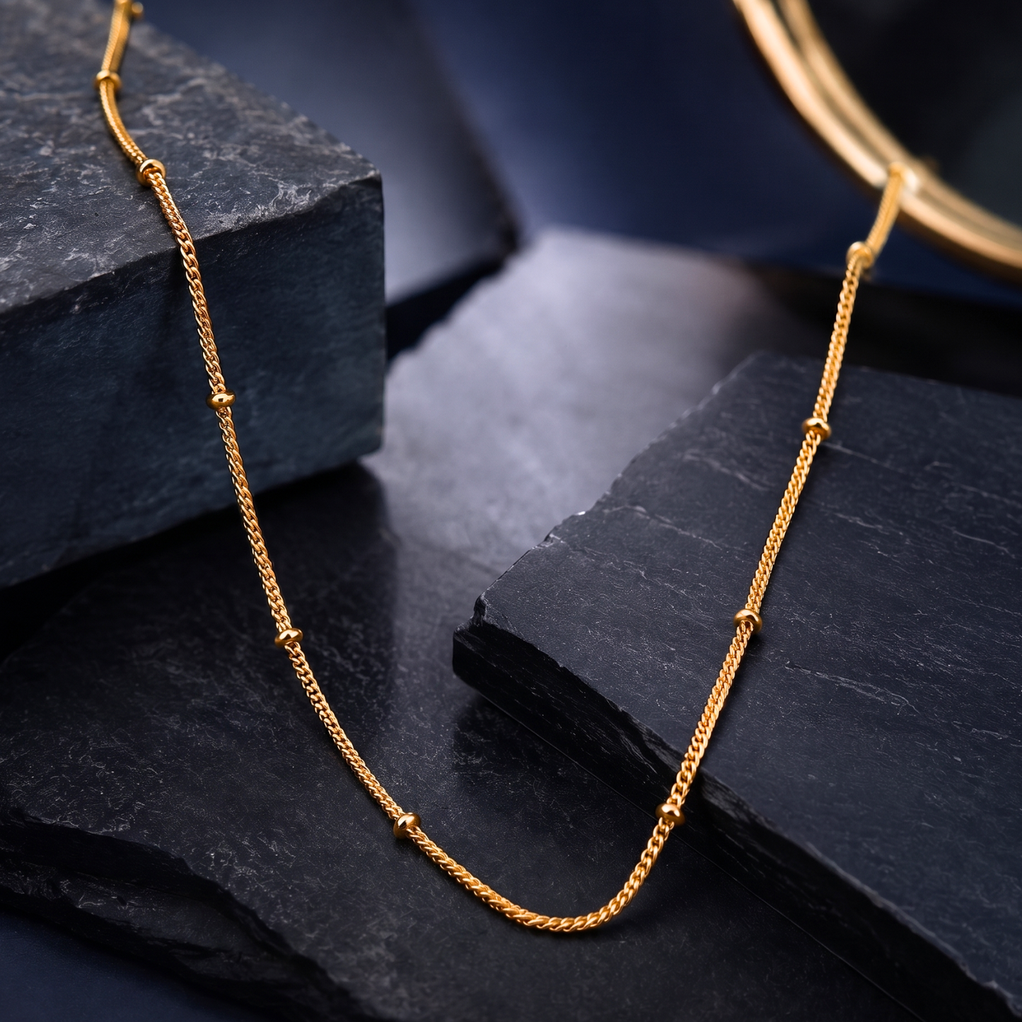 starlit beads 18k gold-plated chain