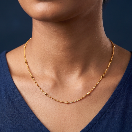 Starlit Beads 18K Gold-Plated Chain