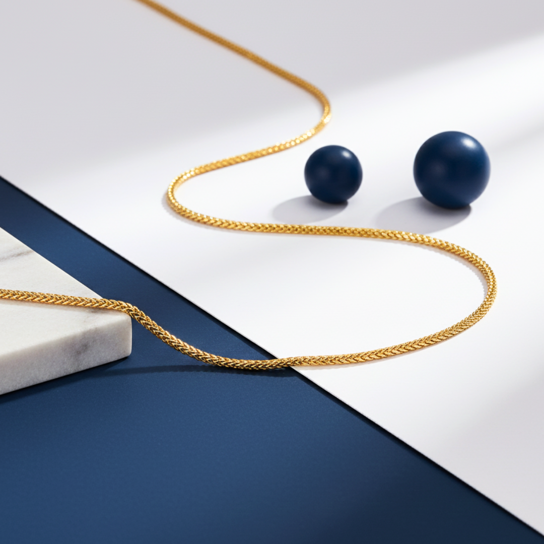 imperial weave gold-plated chain
